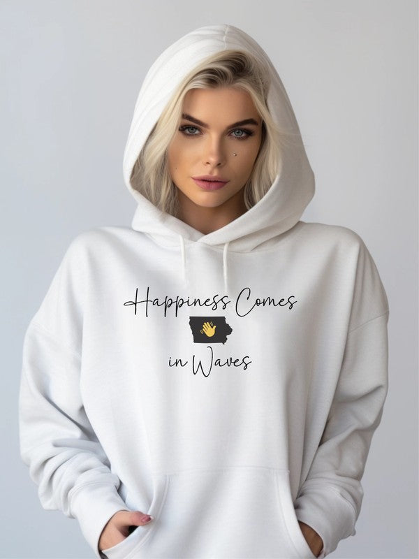 Happiness Comes in Waves Hoodie Sweatshirt