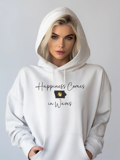 Happiness Comes in Waves Hoodie Sweatshirt