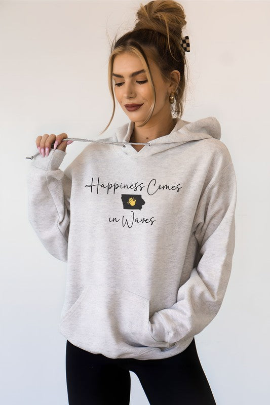 Happiness Comes in Waves Hoodie Sweatshirt