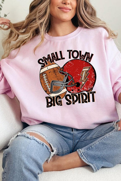 Small Town Big Spirit Graphic Fleece Sweatshirts