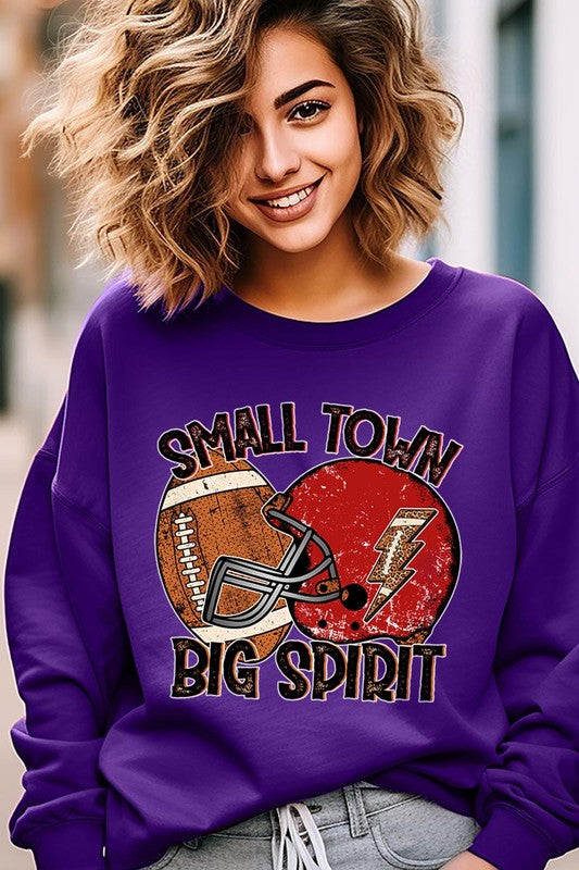 Small Town Big Spirit Graphic Fleece Sweatshirts