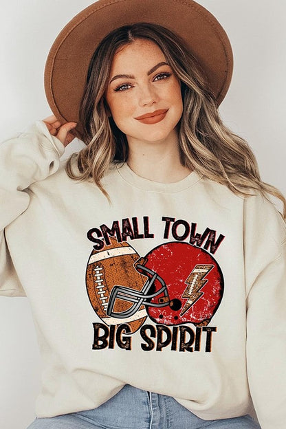 Small Town Big Spirit Graphic Fleece Sweatshirts