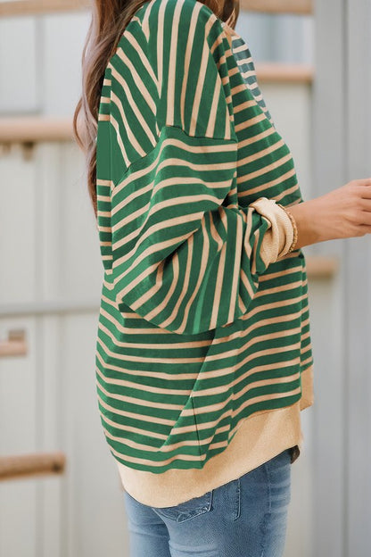 Colorblock Drop Shoulder Oversize Sweatshirt