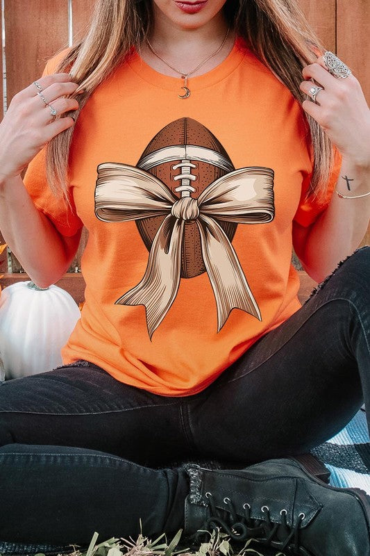 Football Bow Graphic Tee