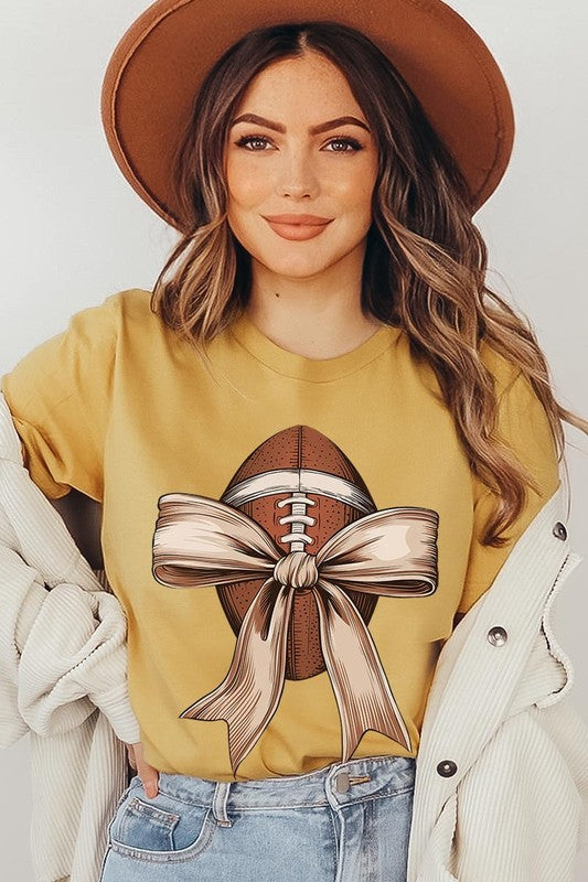 Football Bow Graphic Tee