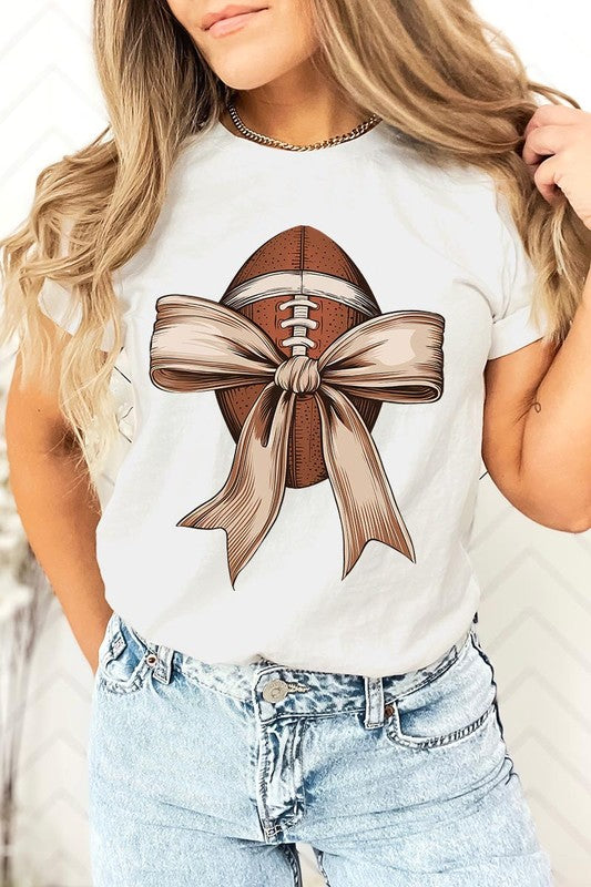 Football Bow Graphic Tee