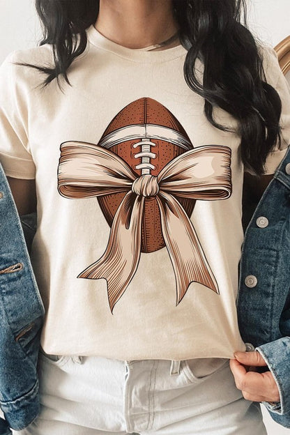 Football Bow Graphic Tee