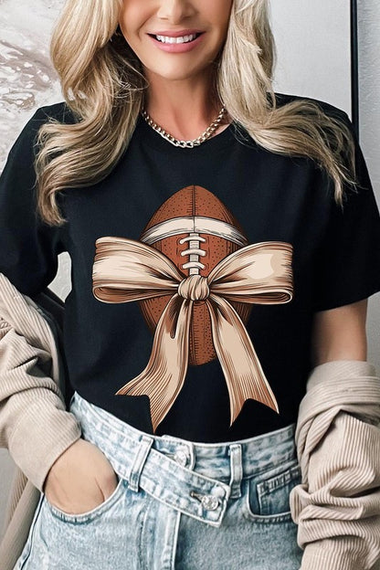 Football Bow Graphic Tee