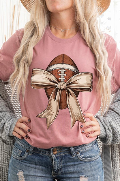 Football Bow Graphic Tee