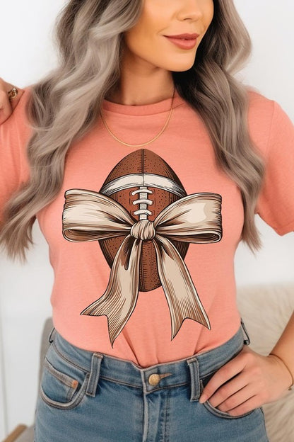 Football Bow Graphic Tee