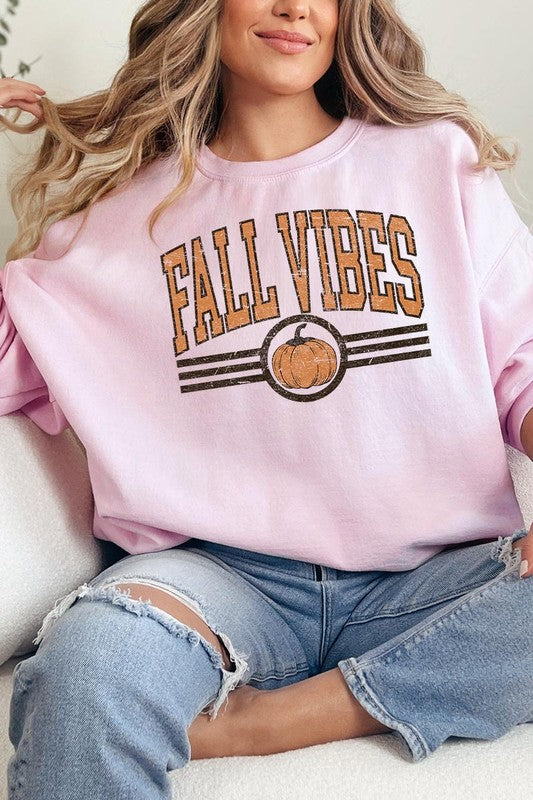 Fall Vibes Graphic Fleece Sweatshirts