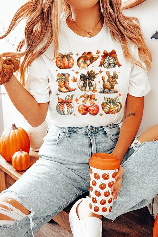 Fall Country Pumpkin Cactus Graphic Tee