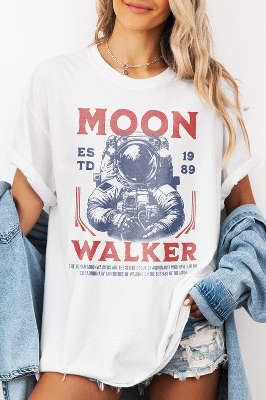 Retro Vintage Moon Walker Garment Dye Tee