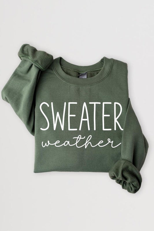 Sweater Weather Graphic Fleece Sweatshirts