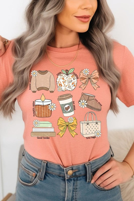 Fall Girly Doodle Graphic Tee