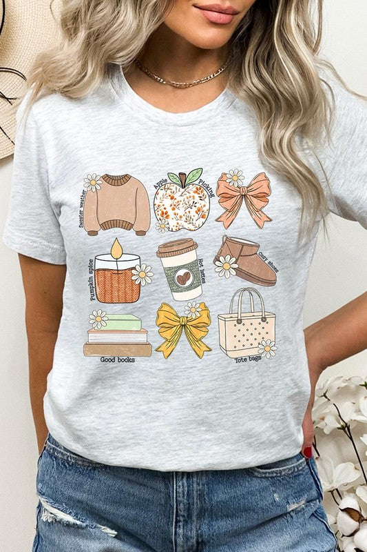 Fall Girly Doodle Graphic Tee