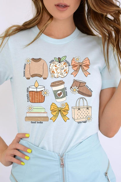 Fall Girly Doodle Graphic Tee