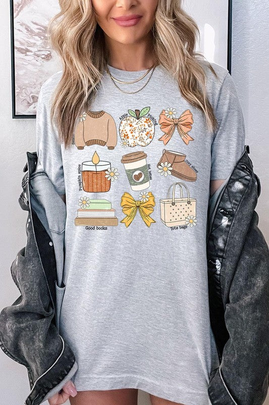 Fall Girly Doodle Graphic Tee