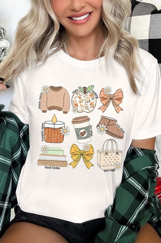 Fall Girly Doodle Graphic Tee