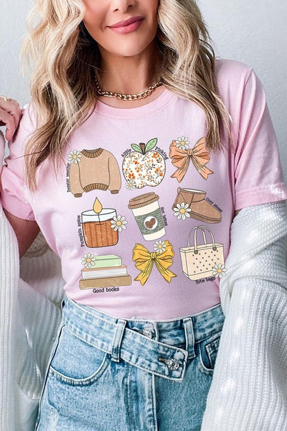 Fall Girly Doodle Graphic Tee