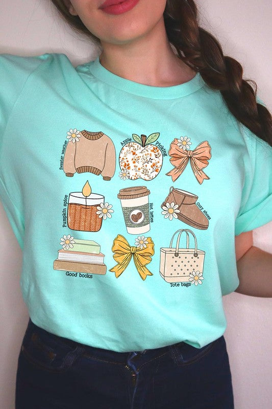 Fall Girly Doodle Graphic Tee