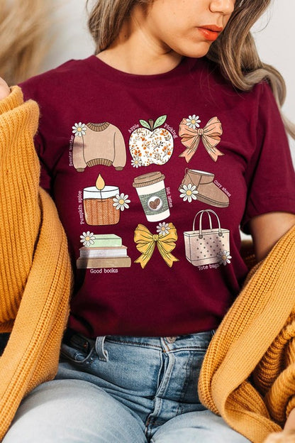 Fall Girly Doodle Graphic Tee