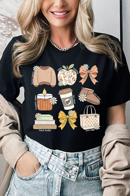 Fall Girly Doodle Graphic Tee