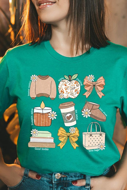 Fall Girly Doodle Graphic Tee