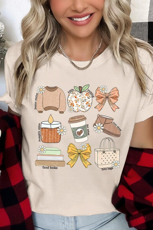 Fall Girly Doodle Graphic Tee