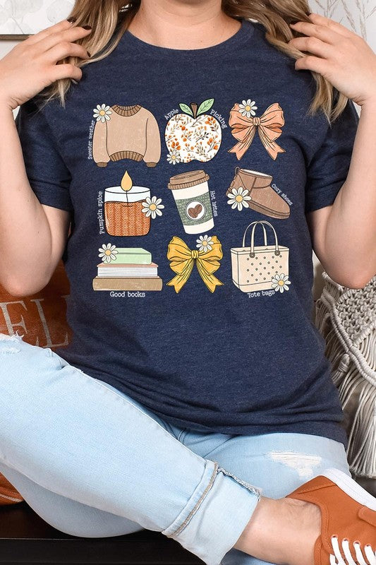 Fall Girly Doodle Graphic Tee