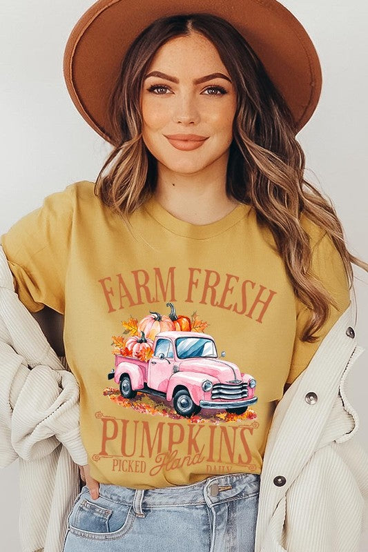 Farm Fresh Pumpkins Truck Graphic Tee