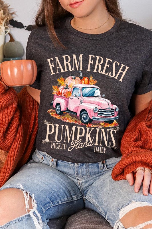 Farm Fresh Pumpkins Truck Graphic Tee