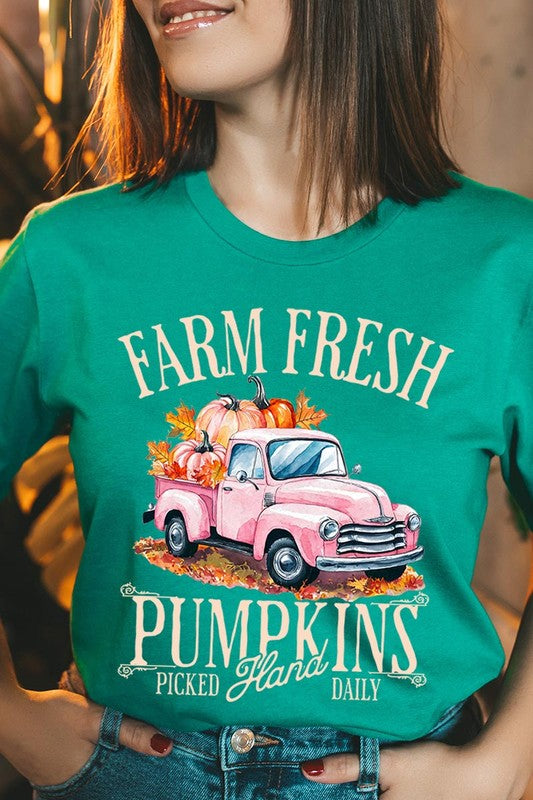 Farm Fresh Pumpkins Truck Graphic Tee