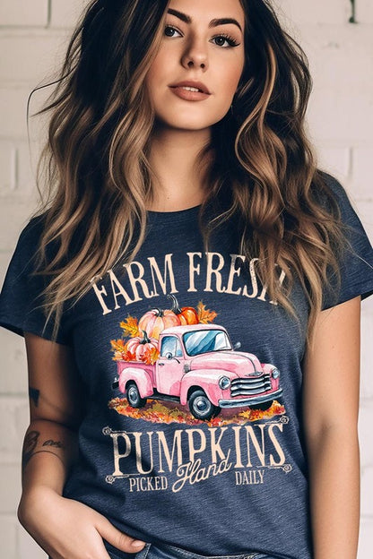 Farm Fresh Pumpkins Truck Graphic Tee