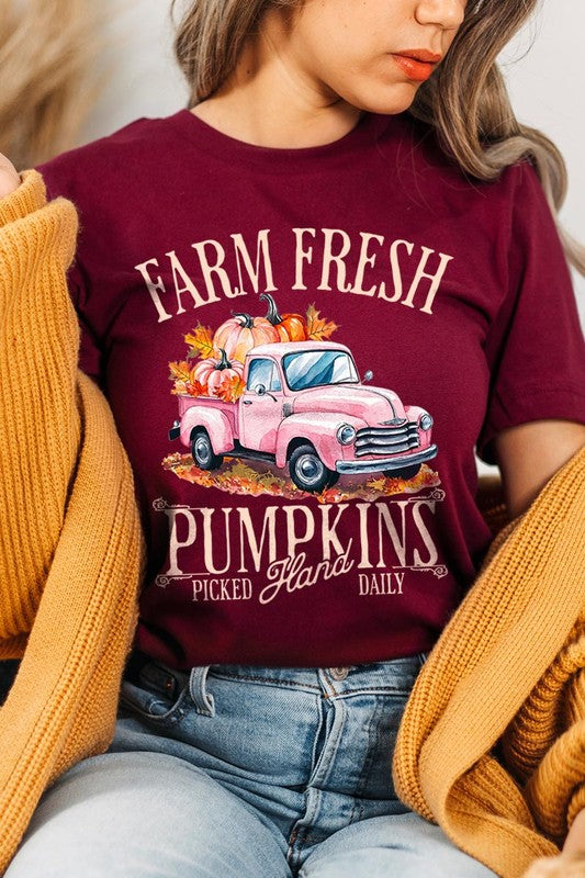 Farm Fresh Pumpkins Truck Graphic Tee