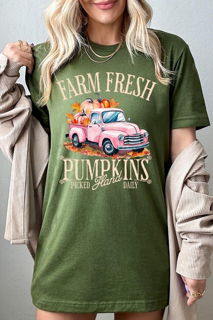 Farm Fresh Pumpkins Truck Graphic Tee