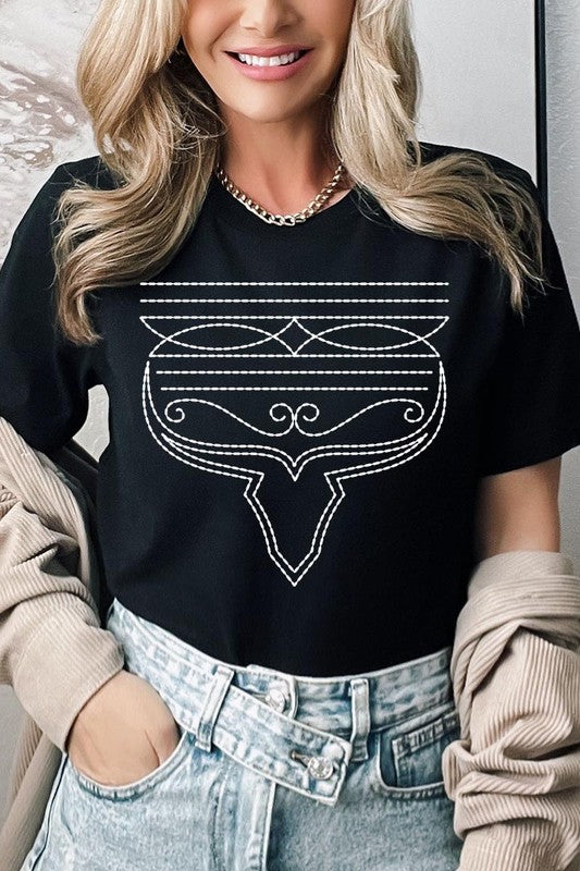 Western Boot Stitch Graphic Tee