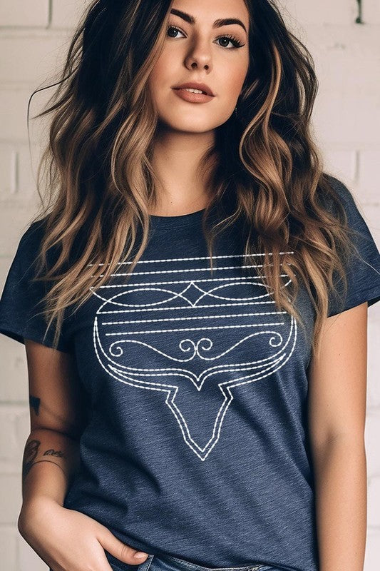 Western Boot Stitch Graphic Tee