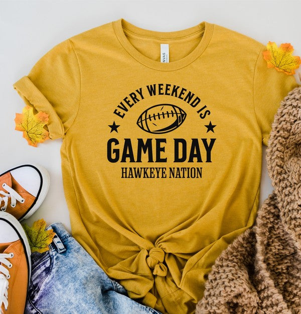 Gameday Hawkeye Nation Graphic Crew Tee