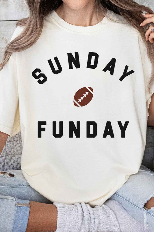 SUNDAY FUN DAY FOOTBALL GAME DAY GRAPHIC TEE