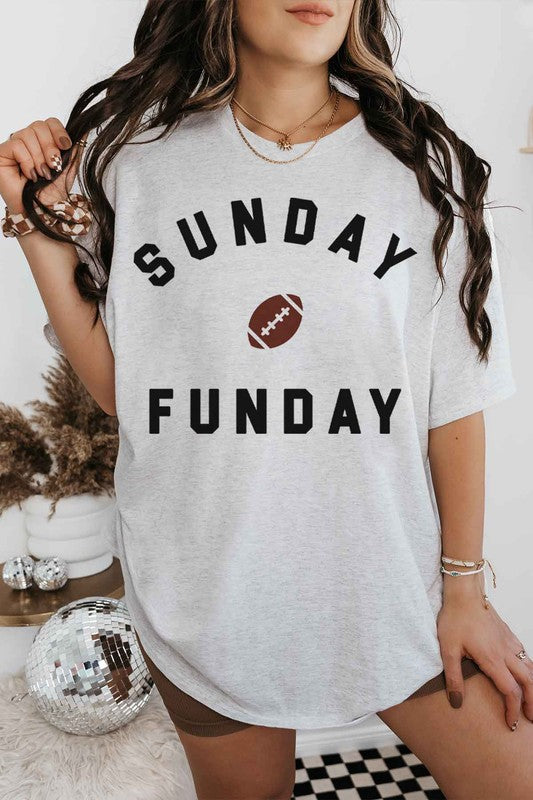 SUNDAY FUN DAY FOOTBALL GAME DAY GRAPHIC TEE