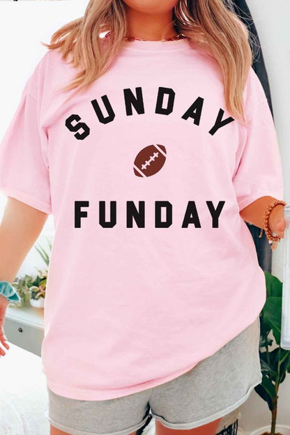 SUNDAY FUN DAY FOOTBALL GAME DAY GRAPHIC TEE