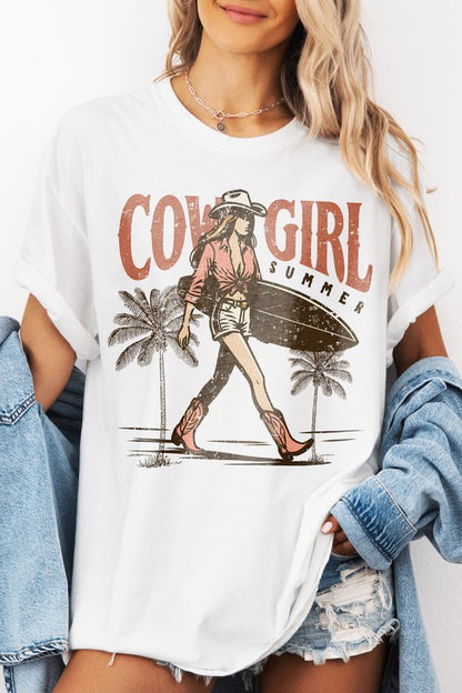 Western Summer Cowgirl Garment Dye Tee