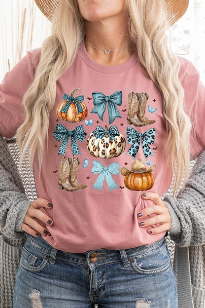 Turquoise Bow Western Fall Graphic Tee