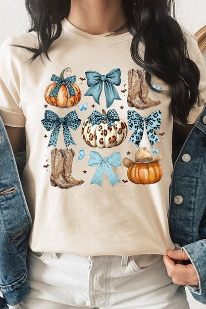 Turquoise Bow Western Fall Graphic Tee