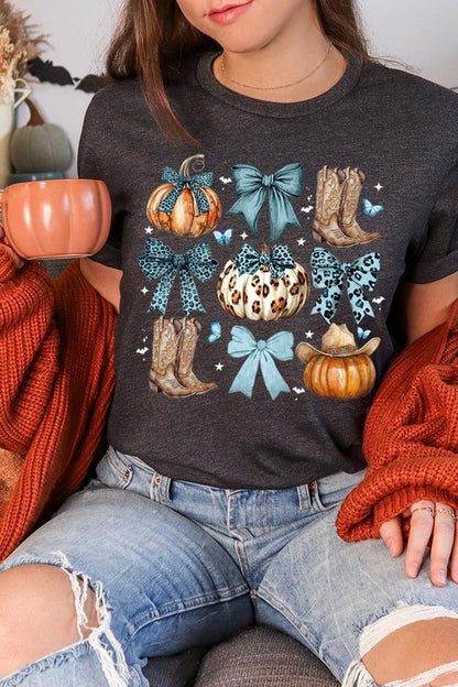 Turquoise Bow Western Fall Graphic Tee