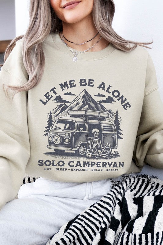 Skeleton relaxing in campervan Sweatshirt