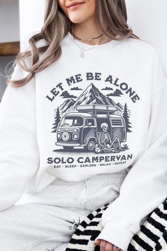 Skeleton relaxing in campervan Sweatshirt