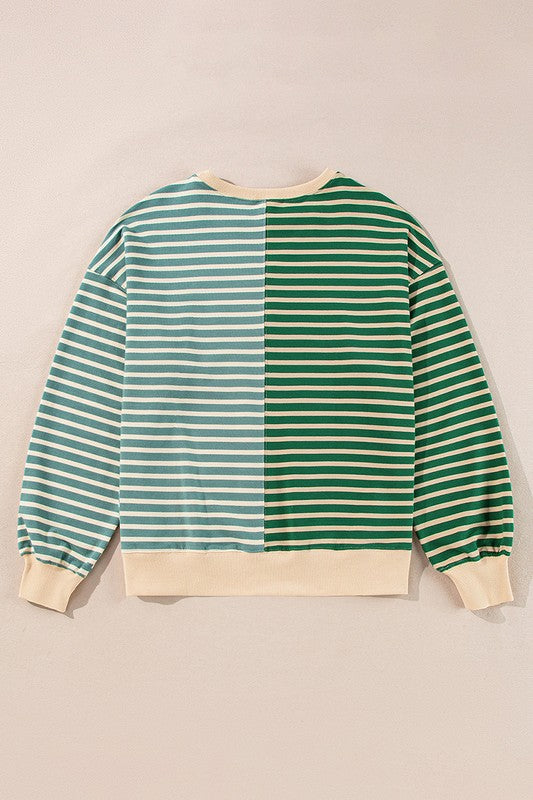 Colorblock Drop Shoulder Oversize Sweatshirt