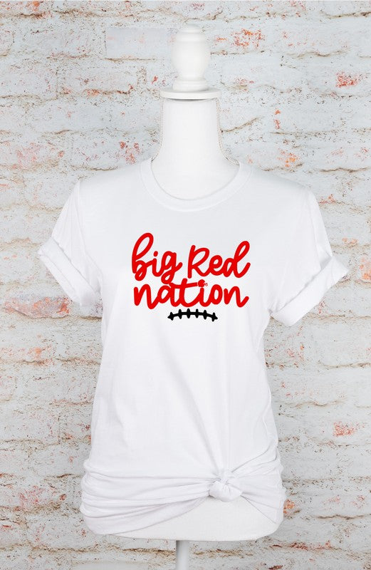 Big Red Nation Graphic Crew Neck Tee